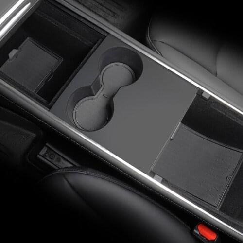 13Pcs Gate Slot Pad for Tesla Model Y 2019-2021 Accessories Interior Non-Slip Anti Dust Cup Holder Inserts