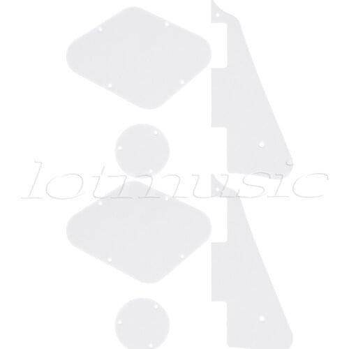 2 Set Guitar Pickguard/cavity /Switch White for Electric Guitar Replacement Parts