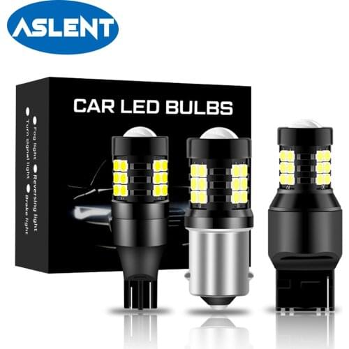 2PCS T15 W16W 1156 3157 7443 W21/5W LED Car Brake Reverse Backup Light for BMW Audi Volvo Toyota Subaru Peugeot Nissan Kia Lada