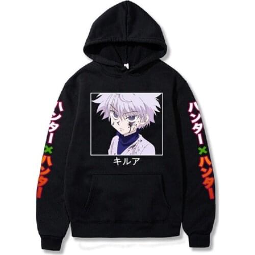 2020 Janpanese Anime Killua Pullover Hoodies Fashion Woman Oversize Cartoon Printing Streetswear Tops Hoodies Coat Jacket