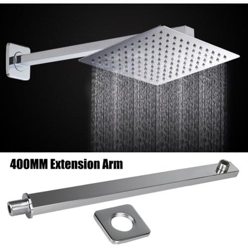 40CM Wall Mounted Shower Arm Stainless Steel Bathroom Bracket Bar Concealed Extension Extra Arm For Rain Shower Head