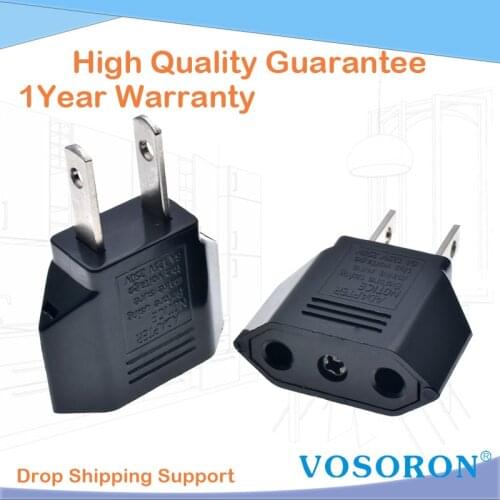 10pcs/lot US EU Plug Adapter EU to US Travel Power Adapter Electrical Plug Converter Socket American European Outlet Converter