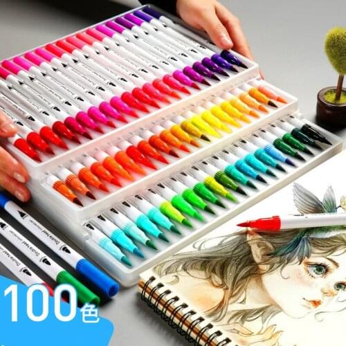 Watercolor Brush pen Markers highlighters Pens Soft for Painting,Adult Colouring Book art supplies manga marker colores drawing