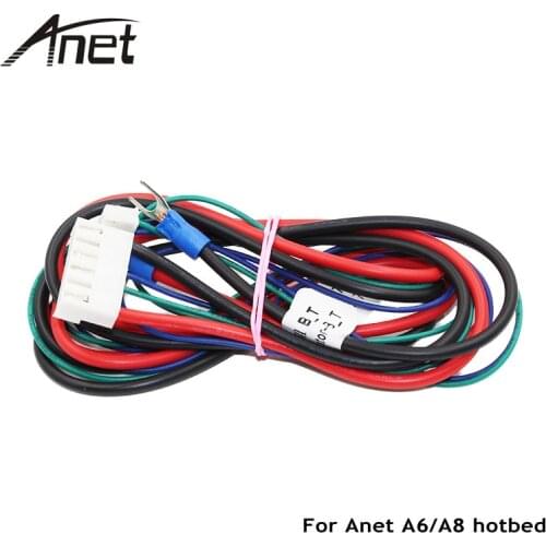 Anet A6 A8 Hotbed Cable with Thermistor for Mendel RepRap i3 3D Printer Heated Bed