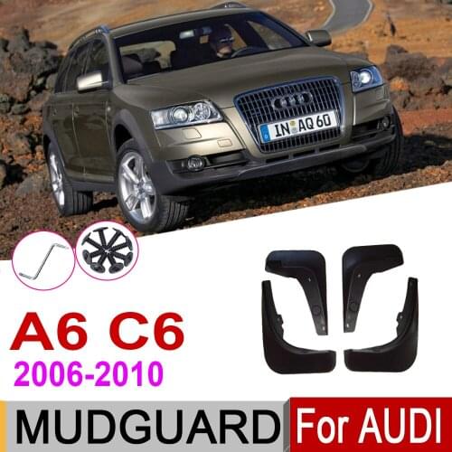 Car Mudflap For Audi A6 Sedan Saloon C6 3th 3 Gen 2010~2006 Fender Mud Guard Splash Flaps Mudguards Accessories 2009 2008 2007