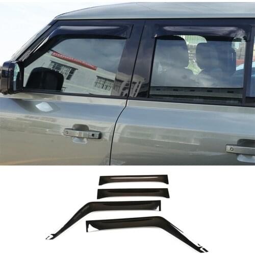 For Land Rover Defender 110 130 2020 Car Windows Vent Visor Deflectors Hatchback Protection Wind Guard Sun Rain Visors Cover
