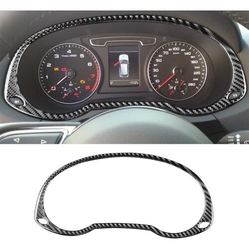 For Audi Q3 2013 2014 2015 2016 2017 2018 Dashboard Frame Decoration Cover Trim Sticker Decal Car Accessories Carbon Fiber