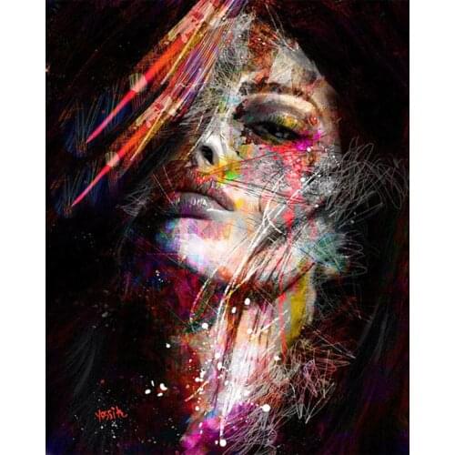 GATYZTORY DIY Paint By Number Canvas Painting Kits Girl HandPainted Gift Draw By Number Figure Home Decoration