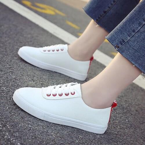 Women fashion Lightweight Breathable Little white shoes flat Soft bottom Flat shoes ladies outdoor Black wear-resistant woman