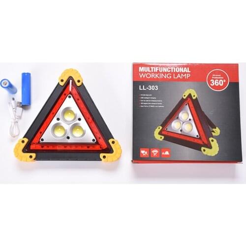 Multi function tripod vehicle danger warning sign USB charging led vehicle maintenance work light outdoor camping fishing light