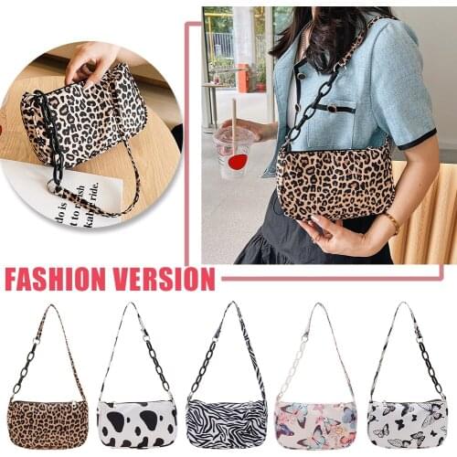 Fashion Shopping Bag Womens Handbag Butterfly Leopard Zebra Cow Printing Underarm Casual Shoulder Bag Purse Card Pouch