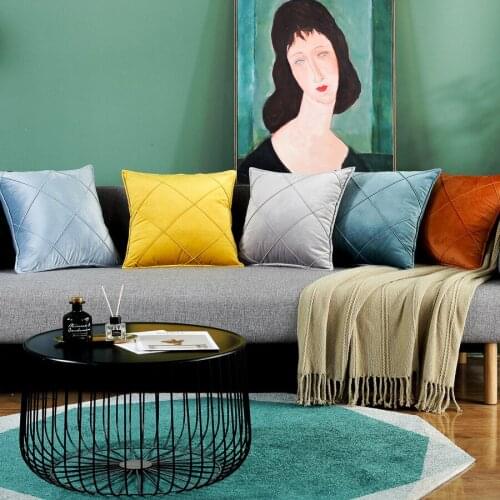 Soft Velvet Fabric Cushion Covers Solid Colors Pillowcases Square Decorative Throw Pillow Cushions Couch Sofa Office Car Decor