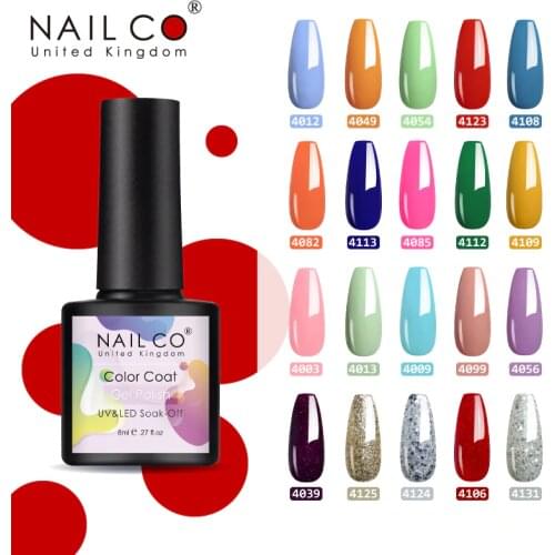 NIALCO 8 ML Purple Color Gel Nail Polish Glitter for Manicure Set Nail Art Semi Platium UV LED Lamp Nail Varnishes Gel Lacquer