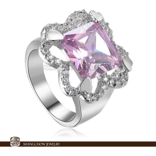 New! Vintage in Fashion Jewelry Pink Kunzite Quartz 925 Sterling Silver womens Ring R1147