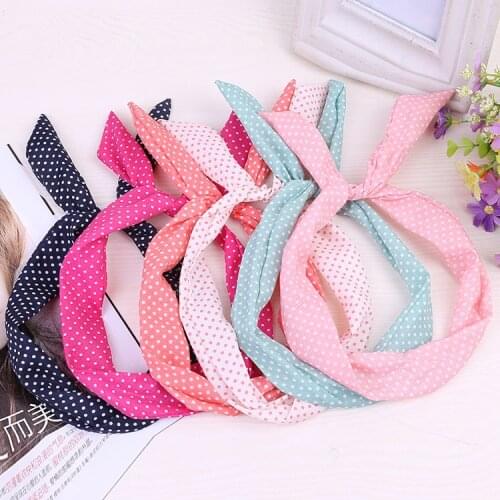 New Style 2018 hair ring hair accessories headdress rabbit ears headband bow hair hoop headbands hair scarf band Bow Hairbands