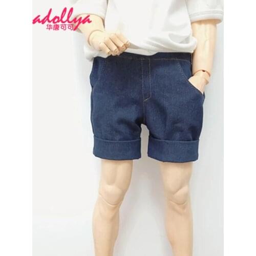 Adollya 1/3 1/4 1/6 BJD Doll Clothes Blue Denim Shorts Handmade Toys For Girls DIY Cowboy Shorts Handsome Accessories For Dolls