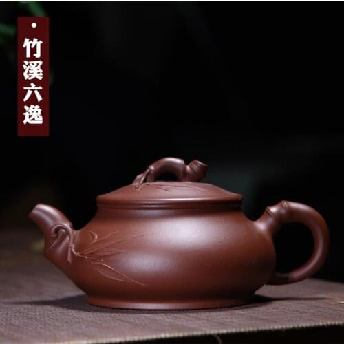 Six escape Han Zhun authentic yixing are recommended, pure hand undressed ore purple mud trough green clay material