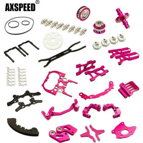 AXSPEED Belt Pack Aluminum Drive Shaft CVD Front Rear Suspension Arms for SAKURA D3 CS 1/10 RC Drifting Racing Car Upgrade Parts