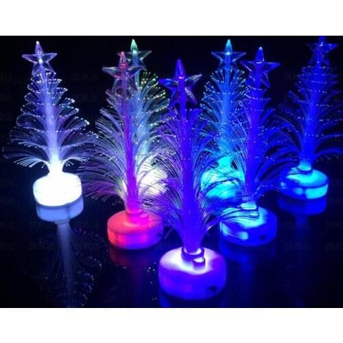 Christmas Decorations Flashing Christmas Tree LED flash fiber bar party celebration props candle lights lamp children toy gift