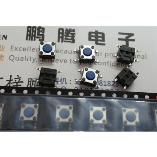 10PCS/lot Taiwan Fuhua light touch patch switch 6*6*4.3mm button micro switch high temperature resistance