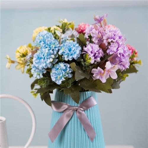 7 heads 30cm silk rose Dahlia Bride flower bouquet for Christmas home wedding indoor decoration fake plants artificial flowers