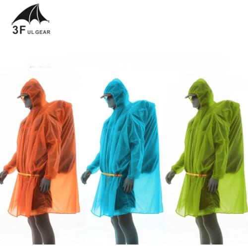3F 230 grams light weight 15d silnylon / 210t PU coated high quality sleeve raincoat