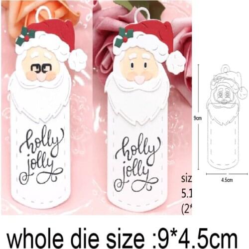 Craft dies Santa bookmark label tag Metal Cutting Dies For DIY Scrapbooking dies Stamp Card Decor Embossing Folder Stencils dies