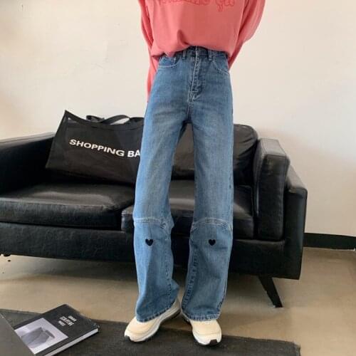 Woman Jeans High Waist Clothes Wide Leg Denim Clothing Blue Streetwear Vintage Quality 2021 Fashion Harajuku Straight Pants