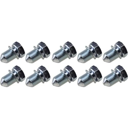 10 pcs/set Engine Oil Pan Drain Nut Sump Plug Screw Bolt Protection Washer Fit for VW Beetle Golf GTI Jetta Passat Tiguan Audi