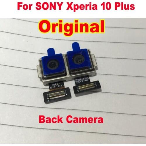 100% Original Tested Working Big 12MP+8MP Dual Main Rear Back Camera Module For SONY Xperia 10 Plus 10P Phone Flex Cable Parts