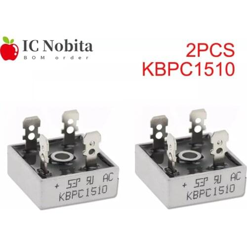 2PCS KBPC1510 15A 1000V Bridge Rectifier New IC