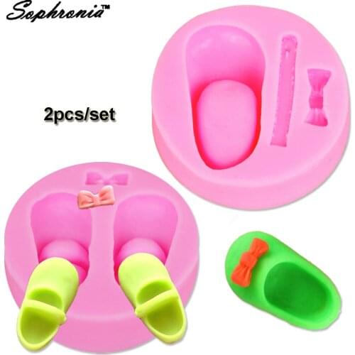Sophronia 2PCS Bowknot Baby 1pcs UV Resin Silicone Mold for Jewelry Charms Pendant Resin Mould Handmade Tool Epoxy Molds C137