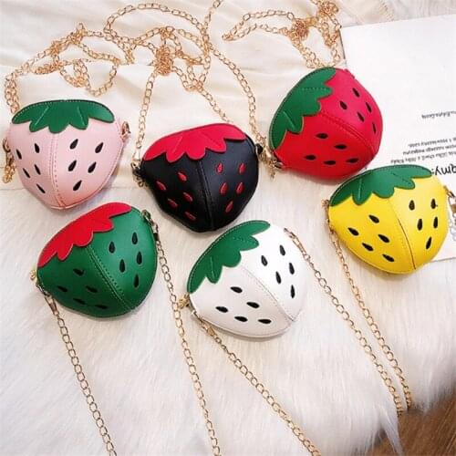2020 Mini Childrens Bags PU Cute Strawberry GirlsFashion Accessories Shoulder Messenger Coin Purse Crossbody Backpack Bag