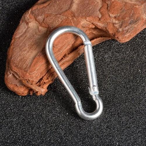 3.8* 46mm Aluminum Carabiner Clip Snap Hook Keychain Gourd Type Safety Hang Buckle Spring Hook Climbing Mountain Kettle Buckle