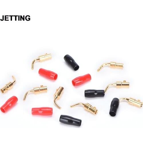 8PCS 2MM Speaker Terminals Wire Pin Plug Banana Plugs Connectors Screw Lock Cable Wire Adapter With Rubber Covers Set