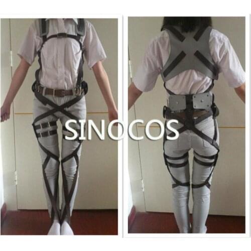 Attack on Titan Shingeki no Kyojin Recon Corps Harness belt hookshot Costume Adjustable Belts cosplay belts