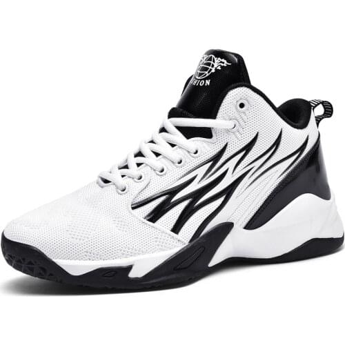 Men Basketball Shoes Breathable Cushioning Non-Slip Wearable Sports Shoes Gym Training Athletic Basketball Sneakers for Women