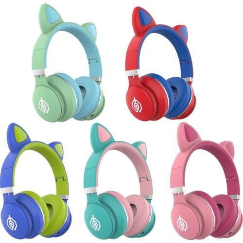 Cat Ear Wireless Bluetooth Headset Headphones Earpiece Adjustable Headhand