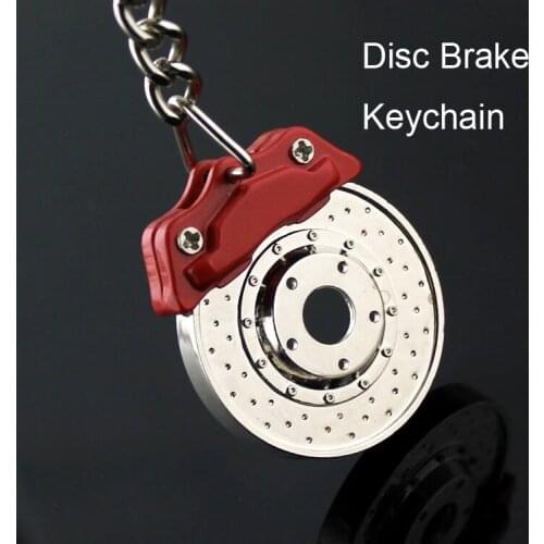 10Pcs/Lot Disc Brake Model Keychain Hot Sale Creative Accessories Auto Parts Car Keyring key Chain Ring Keyfob Key Holder