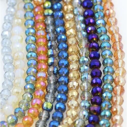 Mixed Plating Crystal Beads 70pcs/lot 8MM Earth Ball Plating Crystal Beads Loose Crystal Glass Beads for DIY Jewelry