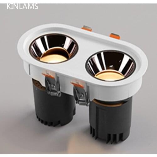 Double Spotlight Downlight LED Wine Cabinet Light Embedded Corridor Ceiling Lights Wardrobe Bar Spot Lighter Indoor Store Lamp