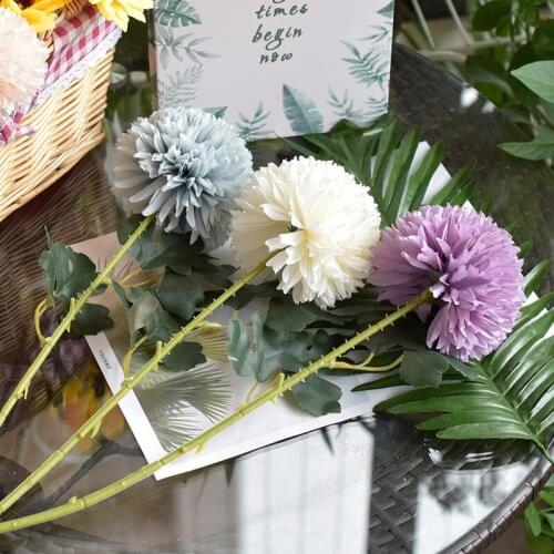2Pcs Artificial Dandelion Simulation Flower Ball Guide Wall Artificial Flower Home Decoration Wedding Valentines Day Bouquet