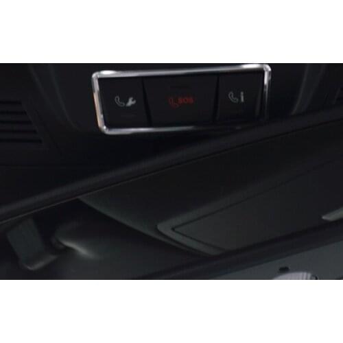 Car Roof SOS Function Button Frame Decoration Cover Trim For Mercedes Benz ML GL 2012-2015 Aluminum Alloy Interior Accessories