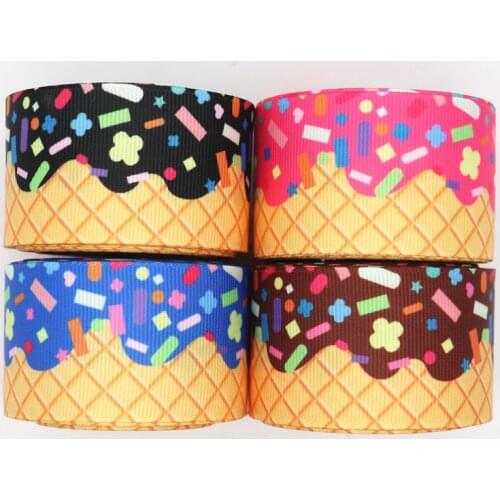 5 Yards 1.5" 38MM Grosgrain Ribbon Cake Printed Ribbon For Hair Bows DIY Crafts Handmade Accessories M20021204
