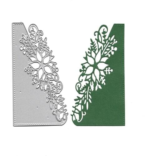 Flower Border Metal Cutting Dies Scrapbooking Embossing Folder for Card Making Craft Mold Photo Alum DIY Slimline Dies