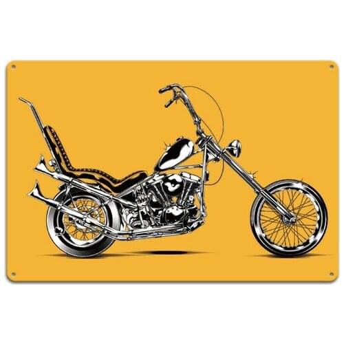 Metal Tin Sign Chopper Motorcycle Decor Bar Pub Home Vintage Retro Poster 20cm*30cm