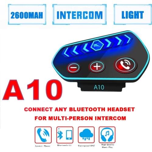 Motorcycle Helmet Headset Bluetooth 5.0 Wireless Handsfree Stereo Earphone Motorbike Helmet Headphones MP3 Speaker 2600mA