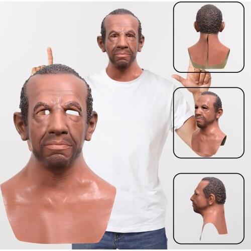 NEW Halloween Face-chang Mask Party Cosplay Simulation Another Me-the Elder Head Helmet Funny Soft Mask Игрушки Для Взрослых