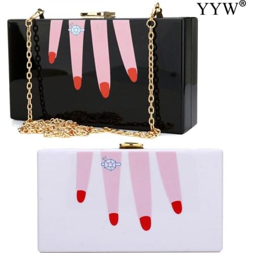 New Fashion 2021 Women Acrylic Box Clutch Bag Exquisite Designer Purse For Ladies Party Wedding Shoulder Bag Handbag Evening Bag