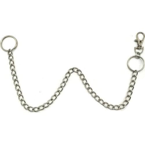 Punk Hip-hop Trendy Belt Waist Chain Male Pants Chain Men Jeans Punk Silver Metal Trousers Chains